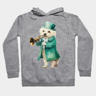 dog and trumpet Hoodie